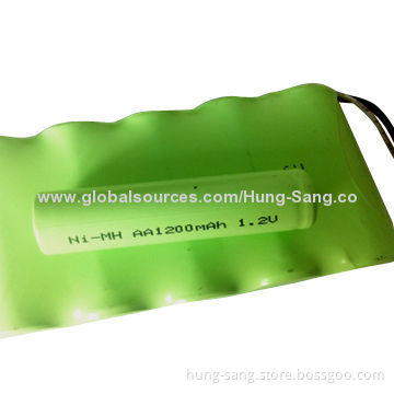 1.2V/1200mAh AA Rechargeable NiMH Battery Pack, OEM/ODM Orders are Available